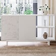 HABITAT ET JARDIN - Buffet en bois "Ravello" - 140 x 35 x 80 cm - Blanc - vignette