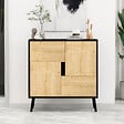 HABITAT ET JARDIN - Armoire multifonction en bois "Darien" - 76.5 x 35 x 79.5 cm - Bois Noir - vignette
