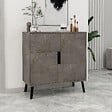 HABITAT ET JARDIN - Armoire multifonction en bois "Darien" - 76.5 x 35 x 79.5 cm - Marbre - vignette