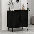 HABITAT ET JARDIN - Armoire multifonction en bois "Darien" - 76.5 x 35 x 79.5 cm - Bois Noir - vignette