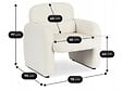 HABITAT ET JARDIN - Fauteuil lounge en tissu chiné "Cozmo" - 78 x 79 x 77 cm - Crème - vignette