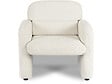 HABITAT ET JARDIN - Fauteuil lounge en tissu chiné "Cozmo" - 78 x 79 x 77 cm - Crème - vignette
