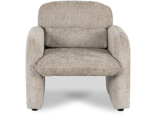 HABITAT ET JARDIN - Fauteuil lounge en tissu chiné "Cozmo" - 78 x 79 x 77 cm - Beige - large