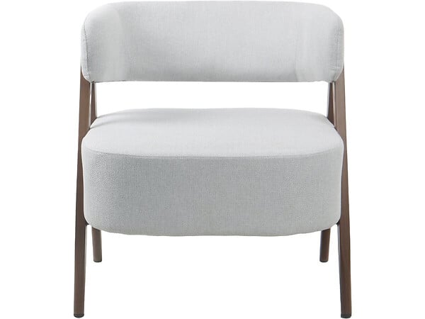 HABITAT ET JARDIN - Fauteuil avec structure imitation bois "Astra" - Gris clair - large
