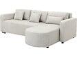 HABITAT ET JARDIN - Canapé d'angle convertible/réversible en tissu "Charles" - 3 places - Beige - vignette