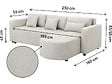 HABITAT ET JARDIN - Canapé d'angle convertible/réversible en tissu "Charles" - 3 places - Beige - vignette