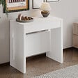 HABITAT ET JARDIN - Table repas extensible en bois "Nivo" - 80 x 44 x 76 cm - Blanc - vignette