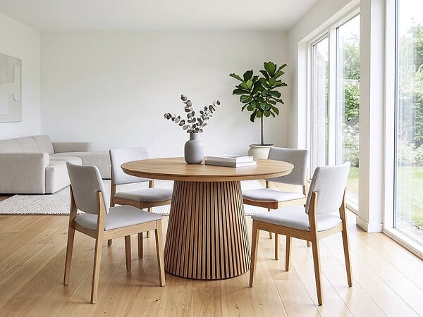 HABITAT ET JARDIN - Table à manger extensible en bois "Sylva" - 120/200 cm - 4 à 8 places - Marron - large