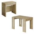 HABITAT ET JARDIN - Table repas extensible en bois "Nivo" - 80 x 44 x 76 cm - Beige - vignette