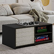 HABITAT ET JARDIN - Set de table basse en bois "Gord" - 90 x 45 x 44.1 cm - Anthracite - vignette