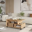 HABITAT ET JARDIN - Table basse en bois "MIN9" - 90 x 51 x 42 cm - Beige - vignette