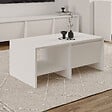 HABITAT ET JARDIN - Table basse en bois "Laris" - 90 x 45 x 35 cm - Blanc - vignette