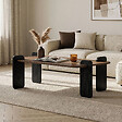 HABITAT ET JARDIN - Table basse en bois "Renard" - 120 x 60 x 35 cm - Marron - vignette