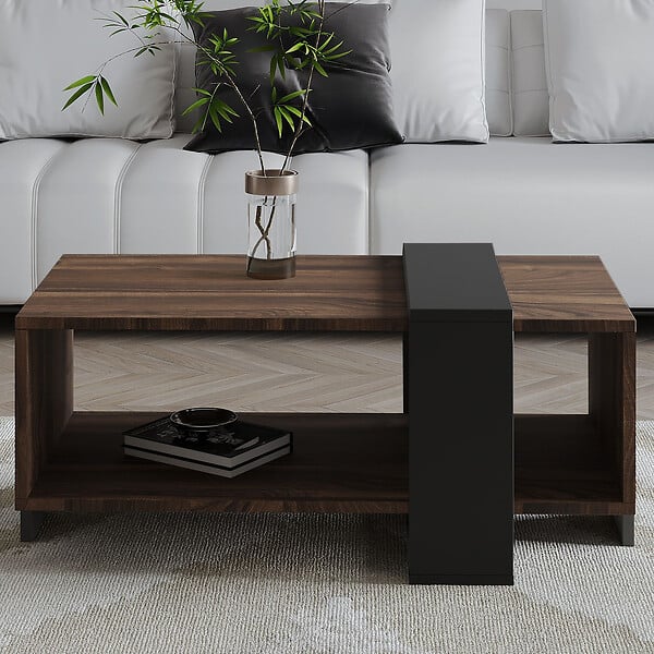 HABITAT ET JARDIN - Table basse en bois "Meleni" - 90 x 49 x 40 cm - Marron - large