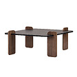HABITAT ET JARDIN - Table basse en bois "Marais" - 90 x 90 x 35 cm - Noir - vignette