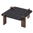 HABITAT ET JARDIN - Table basse en bois "Marais" - 90 x 90 x 35 cm - Noir - vignette