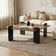 HABITAT ET JARDIN - Table basse en bois "Marais" - 90 x 90 x 35 cm - Marron - vignette