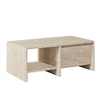 HABITAT ET JARDIN - Table basse en bois "Laris" - 90 x 45 x 35 cm - Travertin - vignette
