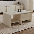 HABITAT ET JARDIN - Table basse en bois "Laris" - 90 x 45 x 35 cm - Travertin - vignette