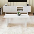 HABITAT ET JARDIN - Table basse en bois "Ravello" - 90 x 50 x 40 cm - Blanc - vignette