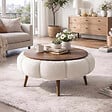 HABITAT ET JARDIN - Table basse en bois "Papatya 60" - 60 x 60 x 44 cm - Blanc - vignette