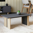 HABITAT ET JARDIN - Table basse en bois "Ravello" - 90 x 50 x 40 cm - Gris anthracite - vignette
