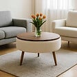 HABITAT ET JARDIN - Table basse "Noya Round" - 60 x 60 x 44 cm - Blanc - vignette