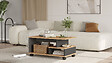 HABITAT ET JARDIN - Table basse en bois "MIN9" - 90 x 51 x 42 cm - Gris anthracite - vignette