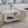 HABITAT ET JARDIN - Table basse en bois "Meleni" - 90 x 49 x 40 cm - Blanc - vignette