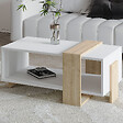 HABITAT ET JARDIN - Table basse en bois "Meleni" - 90 x 49 x 40 cm - Blanc - vignette