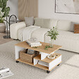 HABITAT ET JARDIN - Table basse en bois "MIN9" - 90 x 51 x 42 cm - Blanc - vignette
