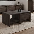 HABITAT ET JARDIN - Table basse en bois "Laris" - 90 x 45 x 35 cm - Marron - vignette
