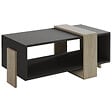 HABITAT ET JARDIN - Table basse en bois "Meleni" - 90 x 49 x 40 cm - Gris anthracite - vignette