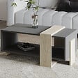 HABITAT ET JARDIN - Table basse en bois "Meleni" - 90 x 49 x 40 cm - Gris anthracite - vignette