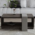 HABITAT ET JARDIN - Table basse en bois "Meleni" - 90 x 49 x 40 cm - Gris - vignette