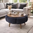 HABITAT ET JARDIN - Table basse en bois "Papatya 60" - 60 x 60 x 44 cm - Gris anthracite - vignette