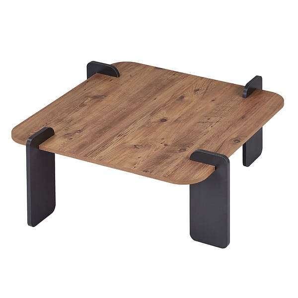 HABITAT ET JARDIN - Table basse en bois "Marais" - 90 x 90 x 35 cm - Marron clair - large