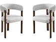 HABITAT ET JARDIN - Lot de 2 chaises de salle à manger avec accoudoirs "Opale" - Gris clair - vignette