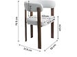 HABITAT ET JARDIN - Lot de 2 chaises de salle à manger avec accoudoirs "Opale" - Gris clair - vignette