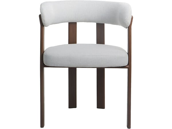 HABITAT ET JARDIN - Lot de 2 chaises de salle à manger avec accoudoirs "Opale" - Gris clair - large