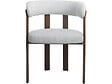 HABITAT ET JARDIN - Lot de 2 chaises de salle à manger avec accoudoirs "Opale" - Gris clair - vignette