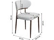 HABITAT ET JARDIN - Lot de 2 chaises de salle à manger imitation bois "Elora" - Gris clair - vignette