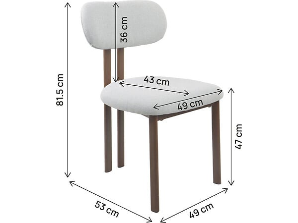 HABITAT ET JARDIN - Lot de 2 chaises de salle à manger imitation bois "Veralia" - Gris clair - large