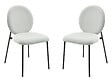 HABITAT ET JARDIN - Lot de 2 chaises de salle à manger en métal "Perla" - Gris clair - vignette