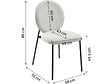 HABITAT ET JARDIN - Lot de 2 chaises de salle à manger en métal "Perla" - Gris clair - vignette