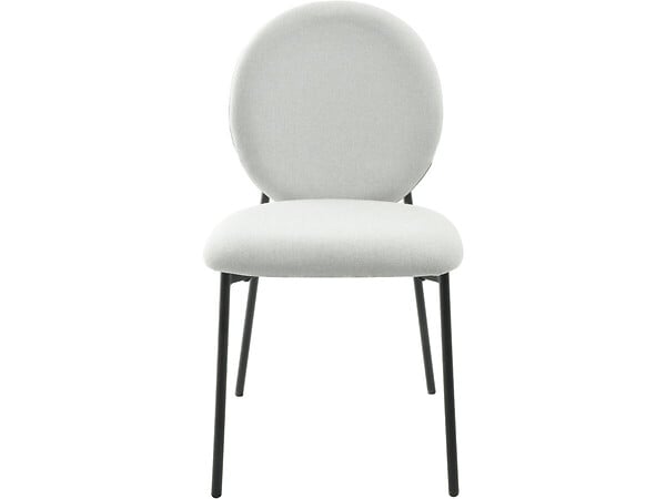 HABITAT ET JARDIN - Lot de 2 chaises de salle à manger en métal "Perla" - Gris clair - large