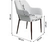 HABITAT ET JARDIN - Lot de 2 chaises de salle à manger avec accoudoirs "Jade" - Gris clair - vignette