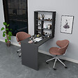 HABITAT ET JARDIN - Table de maquillage en bois "Sedir" - 90 x 59 x 74 cm - Gris anthracite - vignette