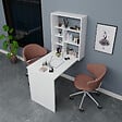 HABITAT ET JARDIN - Table de maquillage en bois "Sedir" - 90 x 59 x 74 cm - Blanc - vignette
