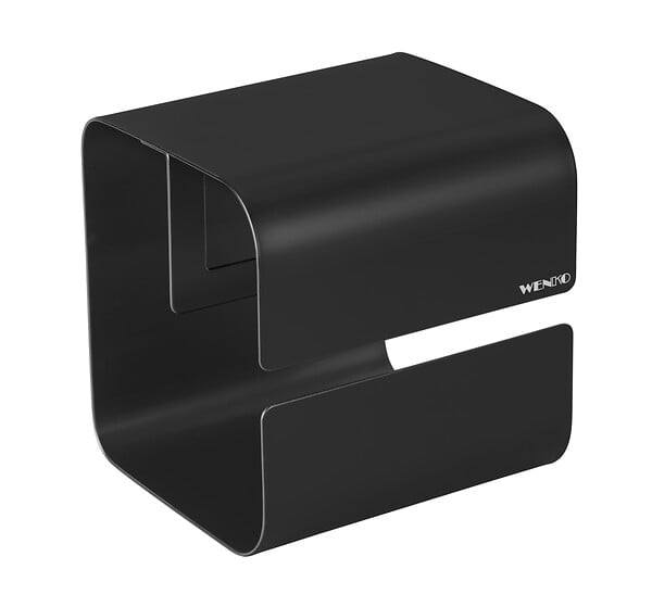 WENKO - Turbo-Loc Dérouleur papier WC Lizan noir - large